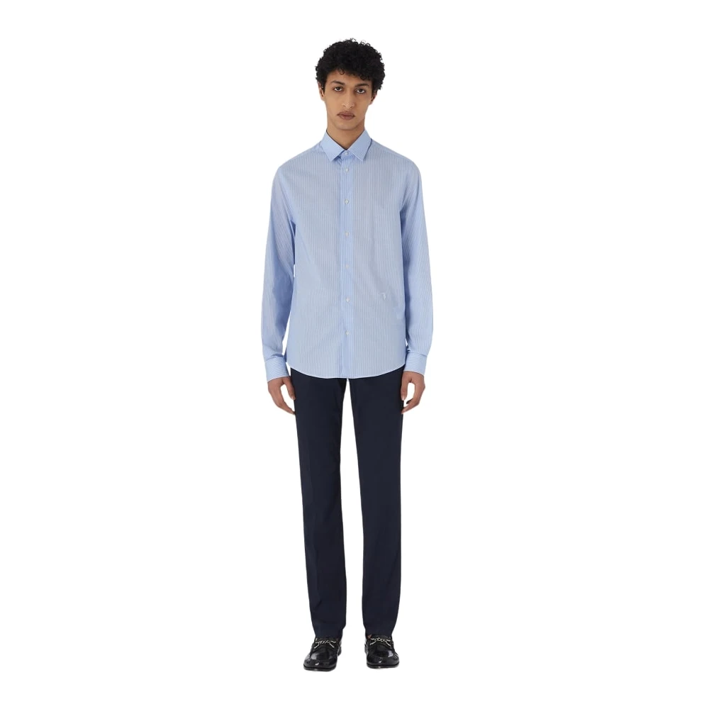 Trussardi Lange mouwen overhemd Blue Heren