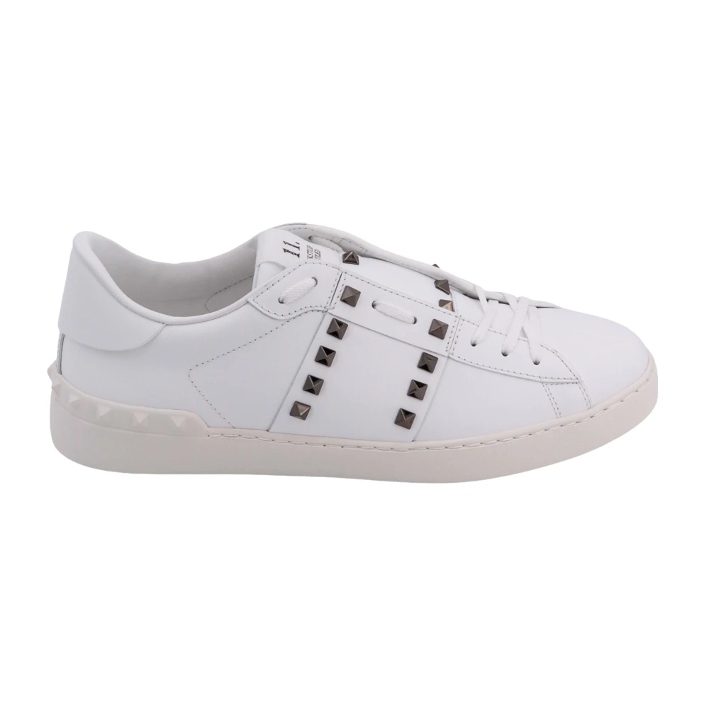 Valentino Garavani Vita Läder Sneakers Snörning Gummisula White, Herr