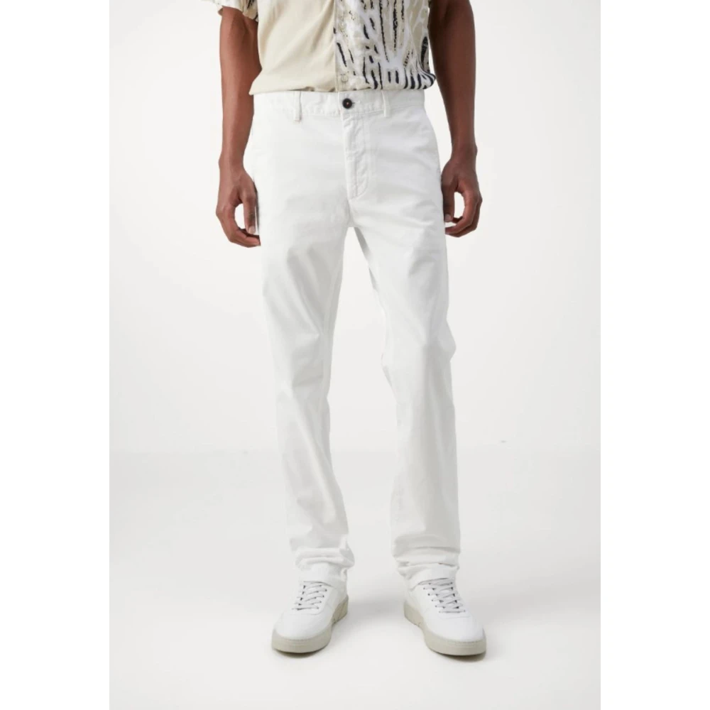 Hugo Boss Slim Chino Broek voor Mannen White Heren