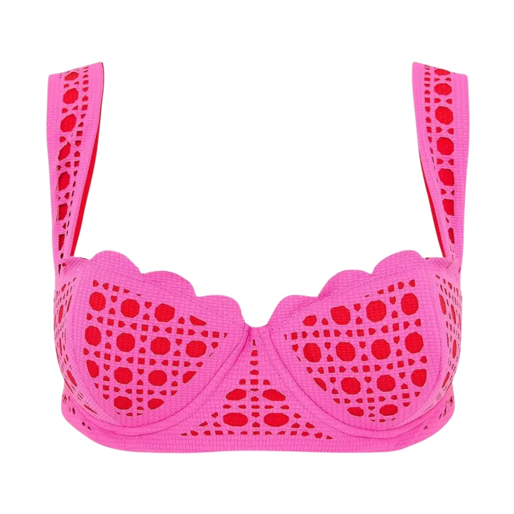 Marysia Roze Laser Gesneden Bikini Top Pink Dames