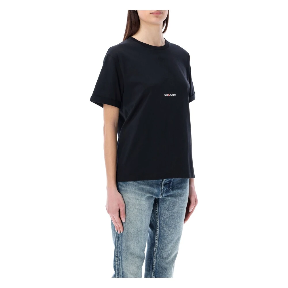Saint Laurent Rive Gauche T-shirt Black Dames