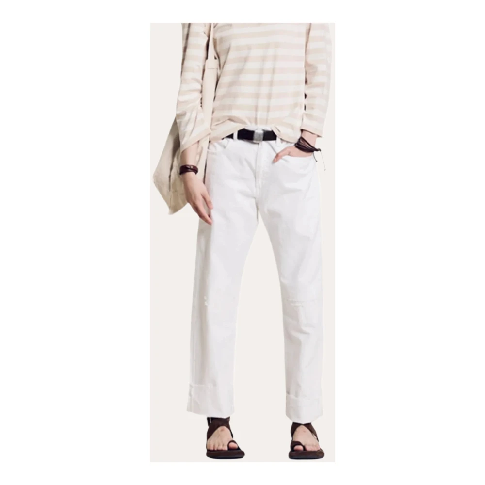 Denimist Relaxte Boyfriend Jeans in Wit White Dames