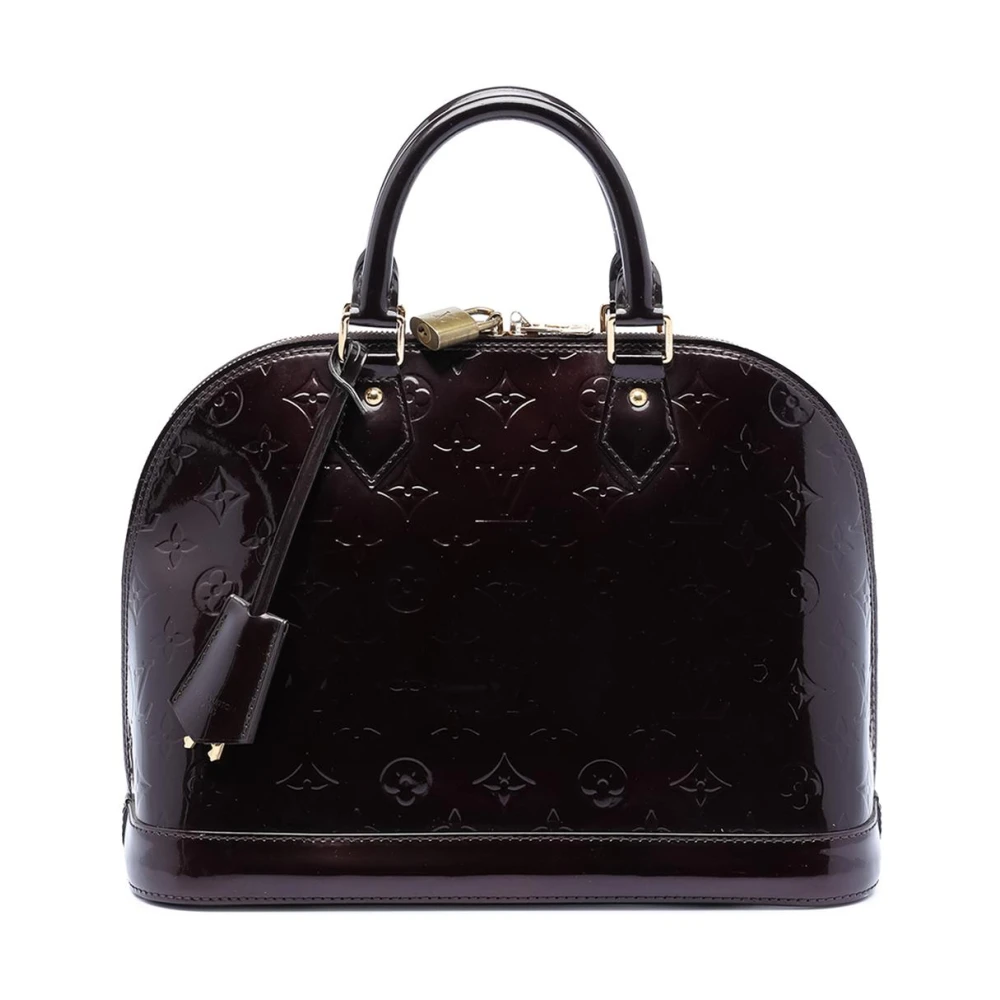 Louis Vuitton Vintage Women's Purple Pre-Owned Alma Monogram Vernis Handbag
