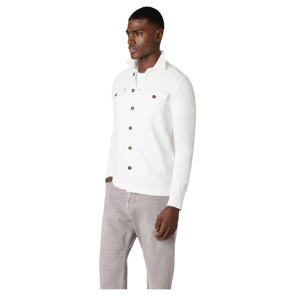 Eleventy Kasjmier Overhemd White Heren
