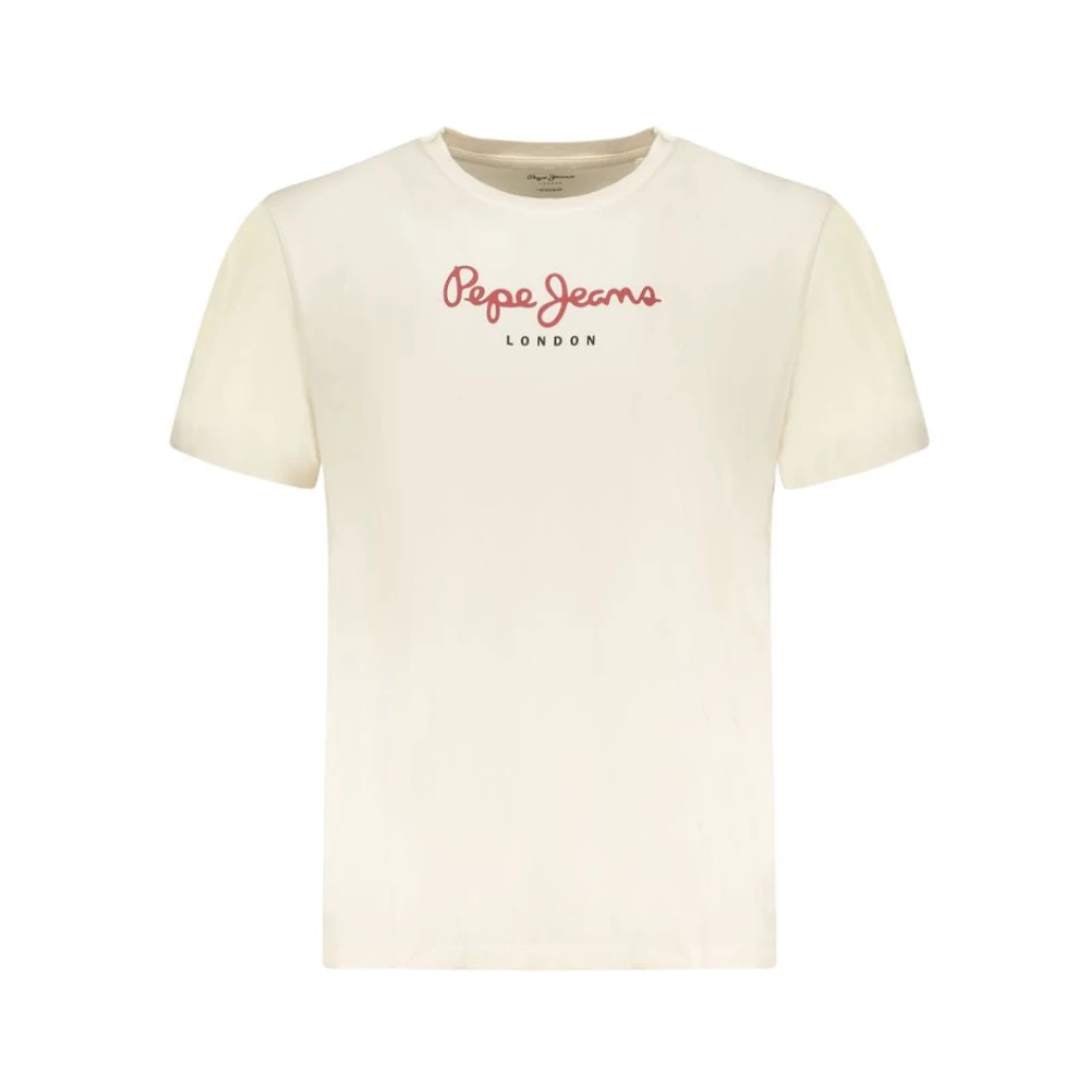 Pepe Jeans Men's Beige Short-Sleeve T-Shirt - T-Shirts - S- Tops
