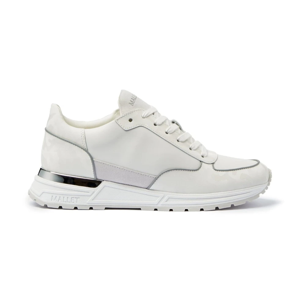 Mallet London Witte Camo Sneakers met Verbeterd Comfort Heren Schoenen