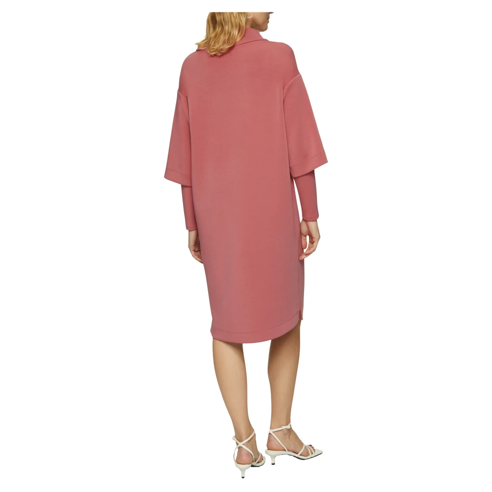 s.Oliver Korte Scuba Jurk met Opstaande Kraag Pink Dames
