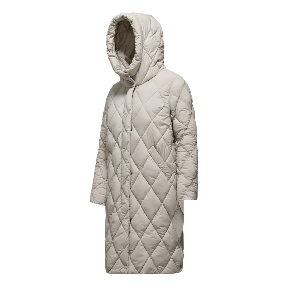 BomBoogie Diamantgestikte Hooded Donsjas Gray Dames