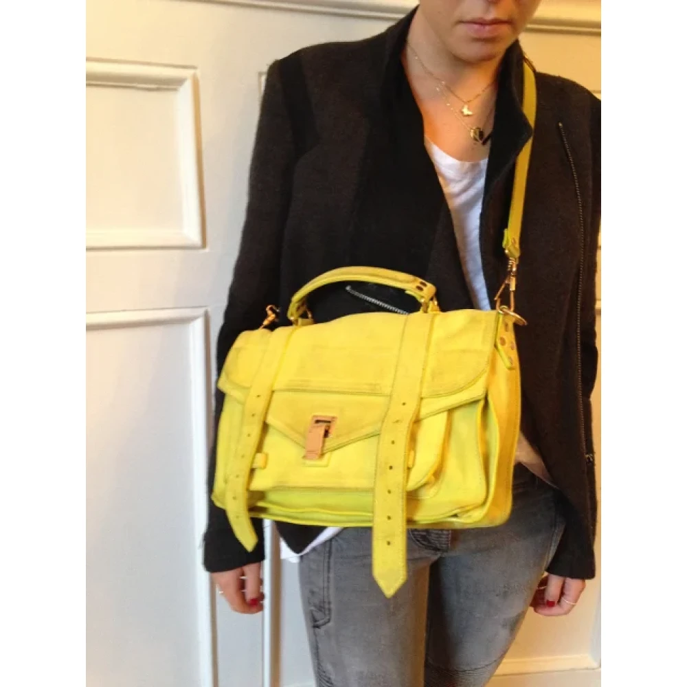 Proenza Schouler Pre-owned Suede shoulder-bags Yellow Dames