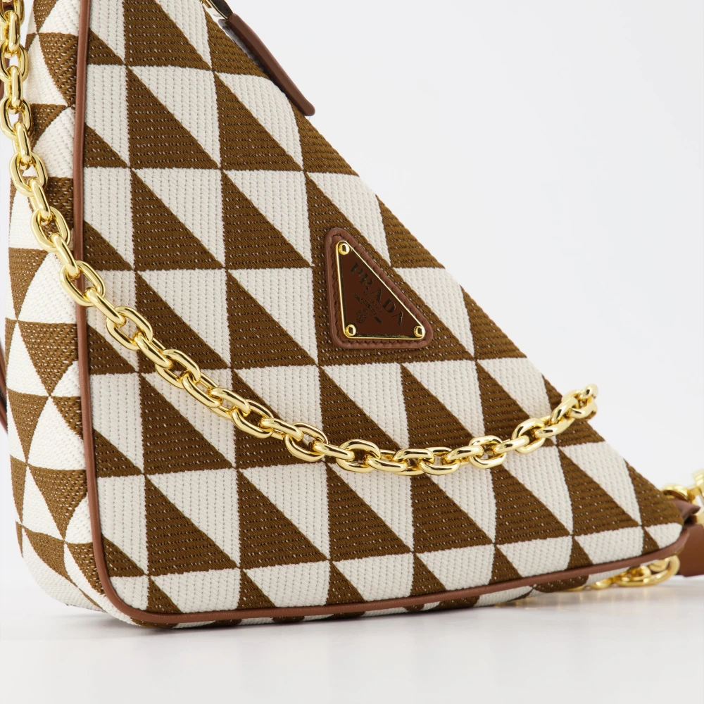 Prada Geometrische Jacquard Schoudertas Multicolor Dames