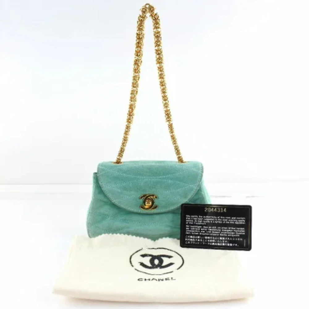 Chanel Vintage Pre-owned Suede chanel-bags Green Dames