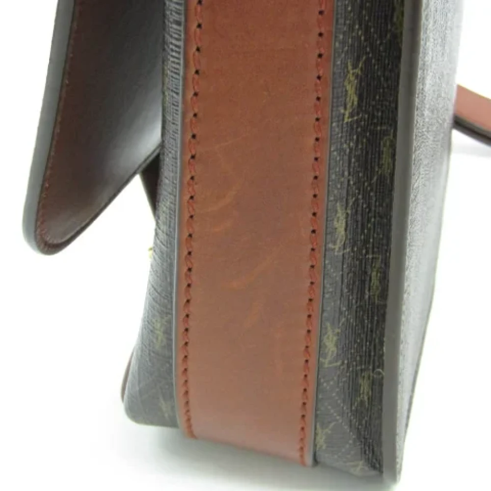 Yves Saint Laurent Vintage Pre-owned Leather shoulder-bags Brown Dames