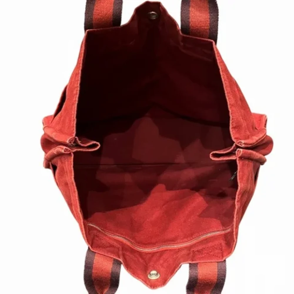 Hermès Vintage Pre-owned Canvas handbags Red Dames