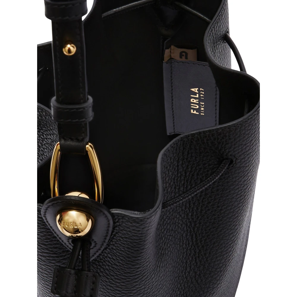 Furla Mini Bucket Tas in Sfera Stijl Black Dames