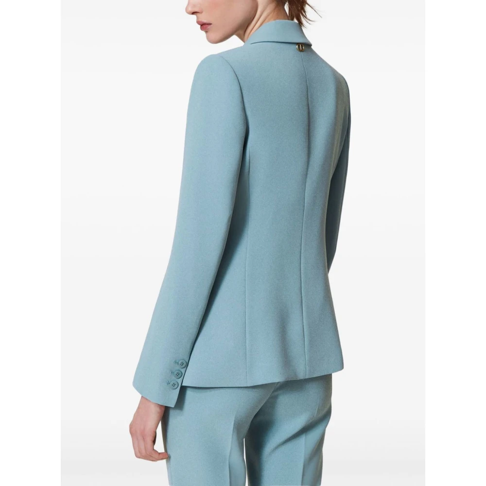 Twinset Stijlvolle Jas Set Blue Dames