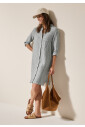 robe-en-lin-rayee-avec-manches-3-4