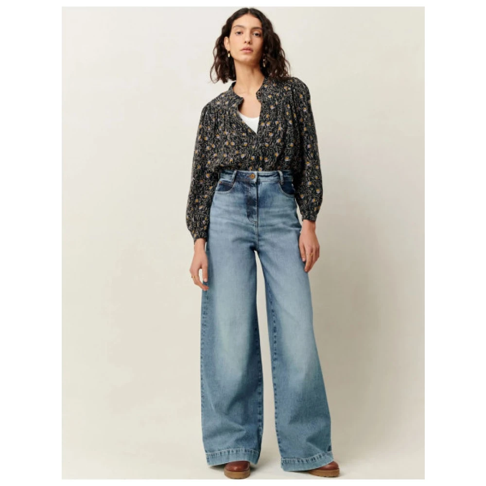 Sessun Gerimpelde Leonce Blouse Multicolor Dames
