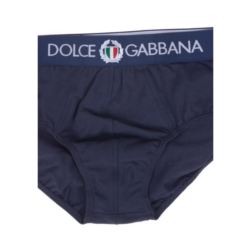 Dolce & Gabbana Sport Crest Slip Ondergoed Blue Heren