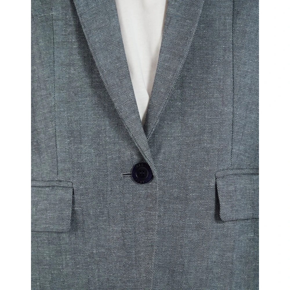 Ines De La Fressange Paris Donkerblauwe Bruna jas AL OP DE Site Gray Dames