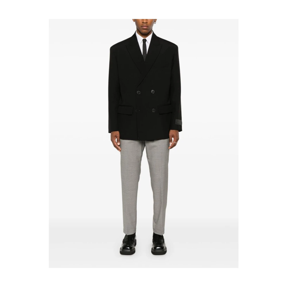 Hugo Boss Klassieke Houndstooth Broek voor Heren Gray Heren