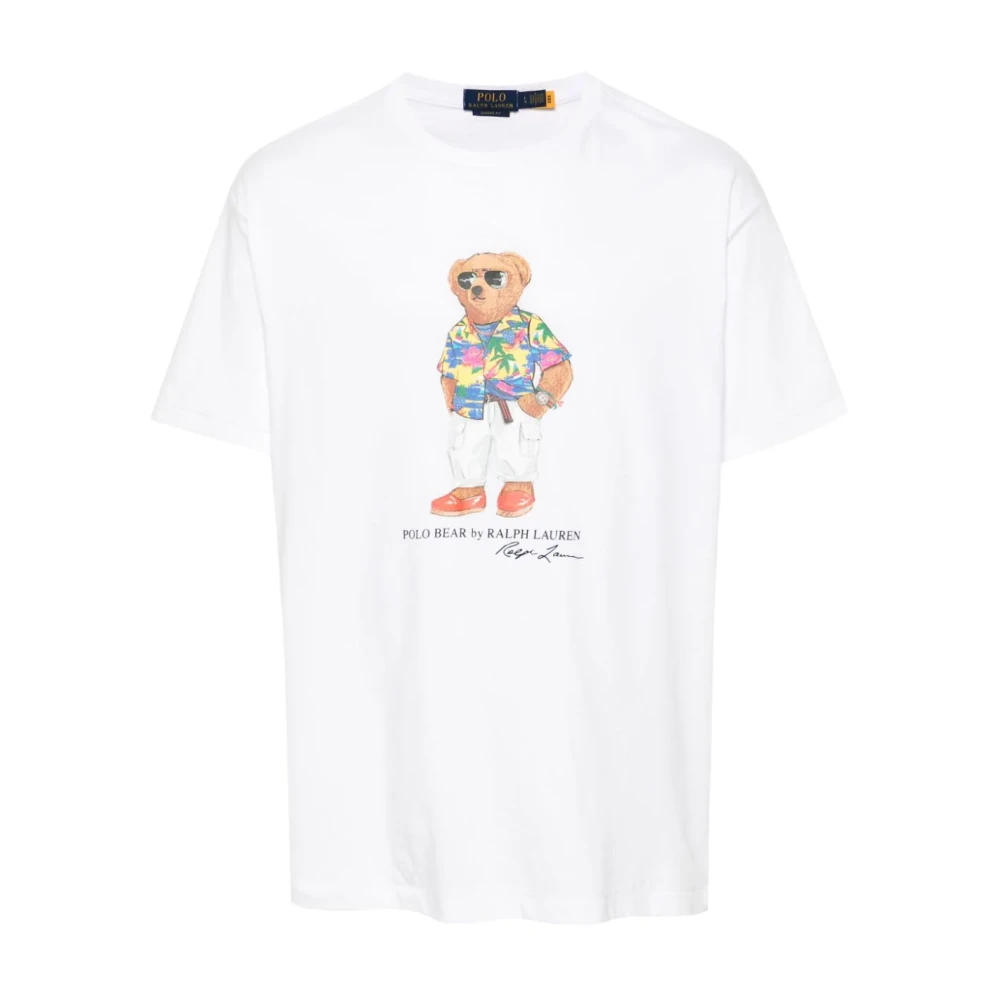 Polo Ralph Lauren Vita Polo Bear T-shirts och Polos White, Herr