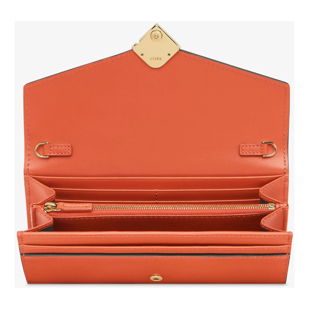 Fendi Oranje Diagonaal FF Logo Kettingband Orange Dames
