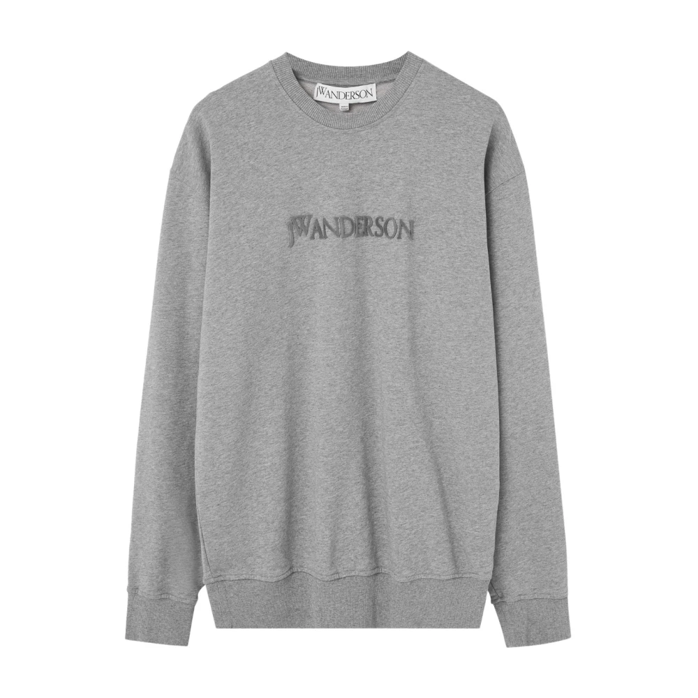 Jw Anderson Men's Gray Logo Embroidery Sweatshirt