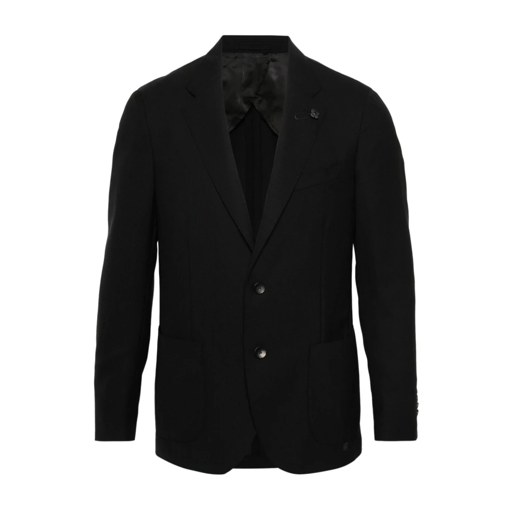 Lardini Zwart Buitenkleding Ss24 Black Heren