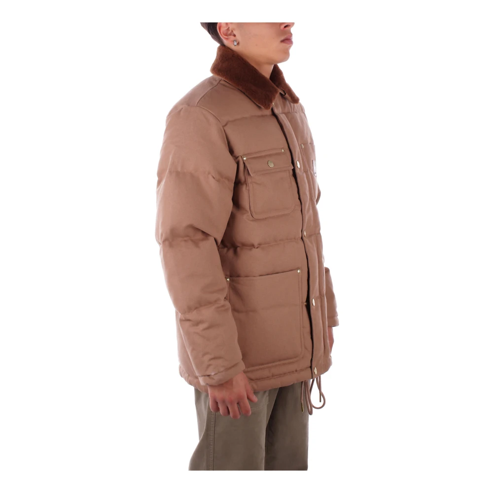 Carhartt WIP Voor Logo Ritsjas met Zakken Brown Heren