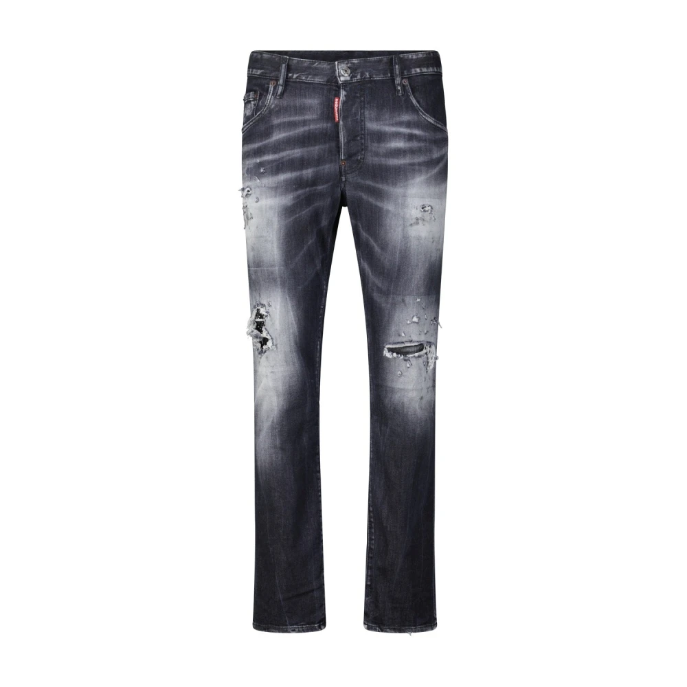 Dsquared2 Zwarte 5 Zak Broek Verhoogt Stijl Black Heren