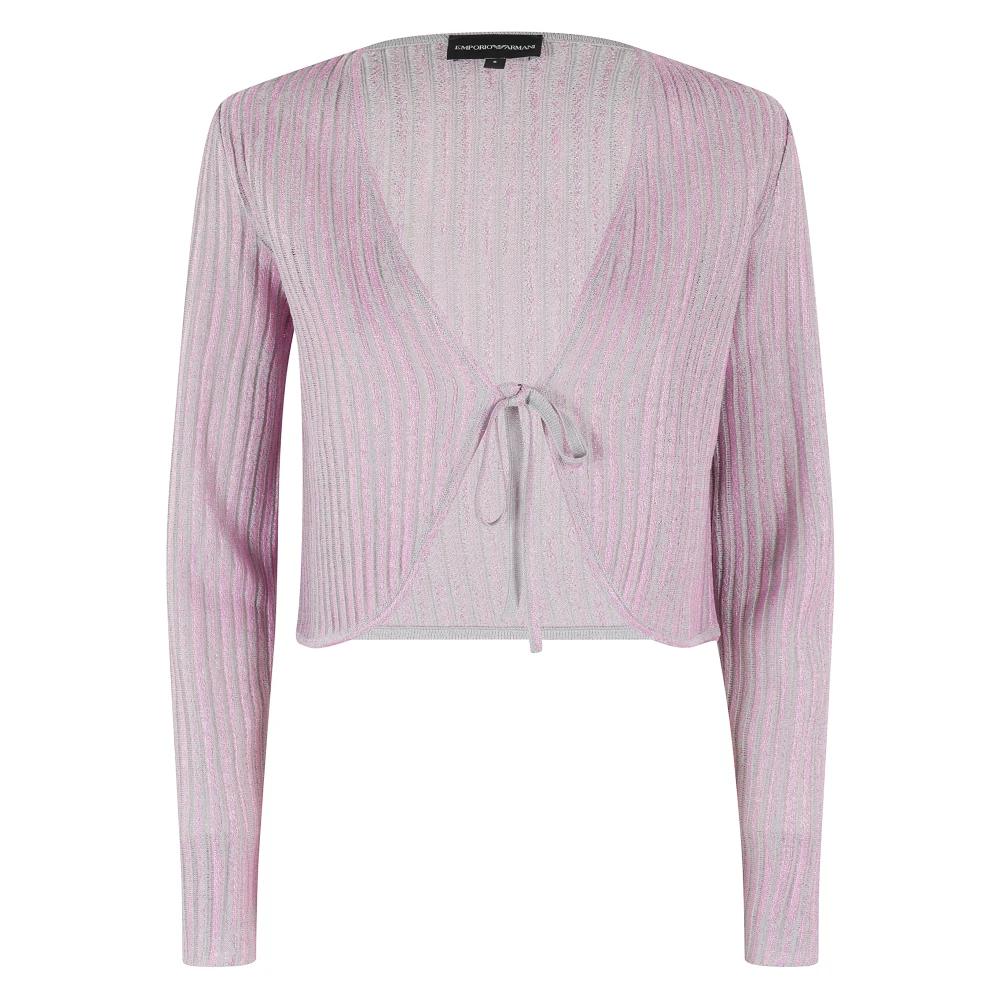 Emporio Armani Stijlvolle Gebreide Cardigan Sweater Pink Dames
