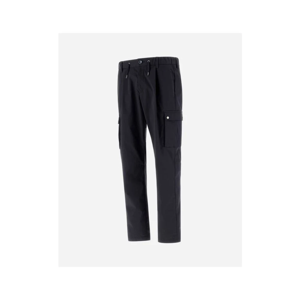 Herno Straight Trousers Blue Heren