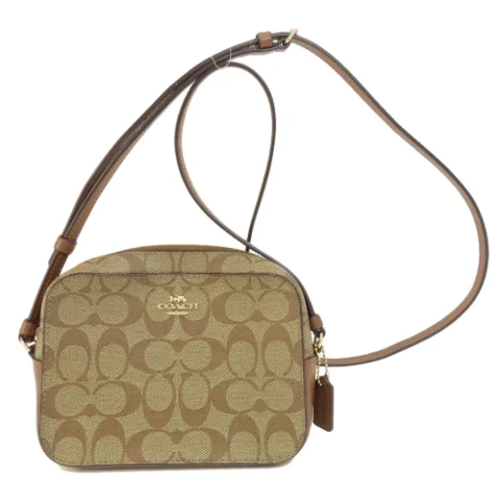Coach Pre-owned Canvas shoulder-bags Beige Dames