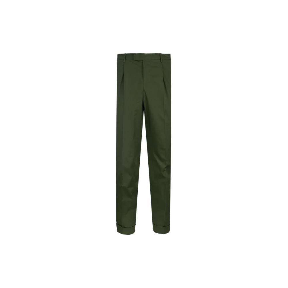 PT Torino Heren Knoop Rits Broek Green Heren