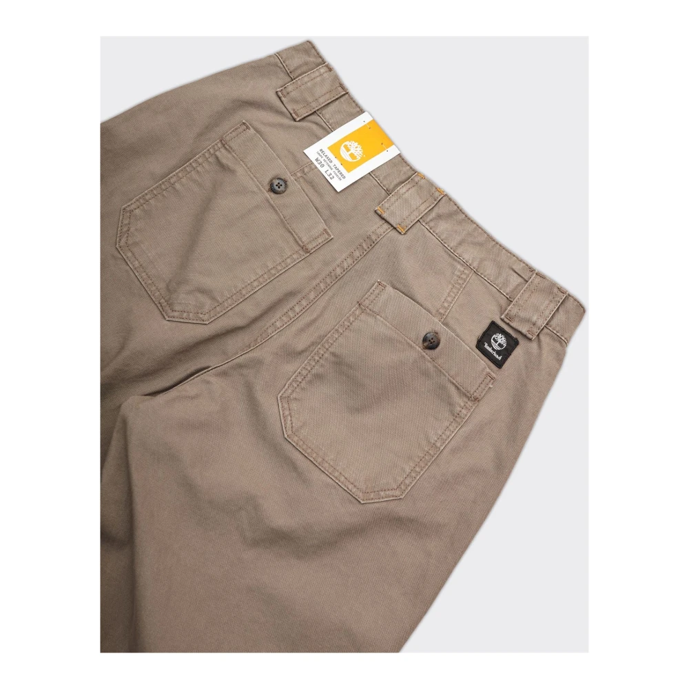 Timberland Canvas Vermoeidheid Broek Bruin Beige Heren