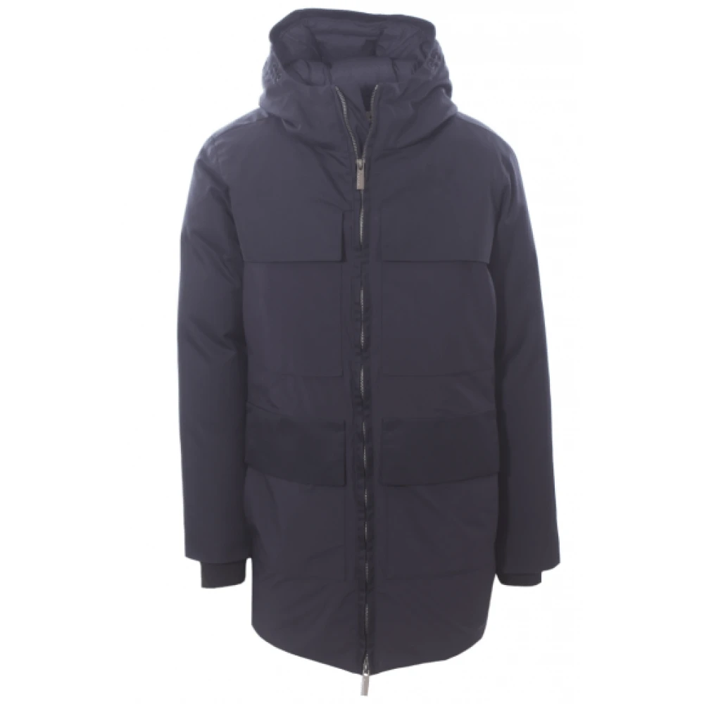 K-way Parka met capuchon en zakken Blue Heren