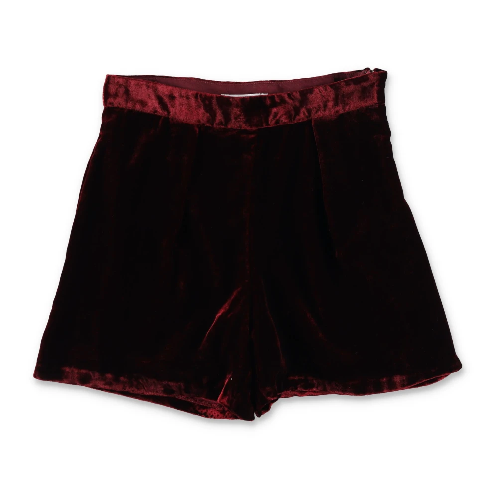 Bonpoint Lyxiga Siden Sammet Flash Shorts Red, Flicka