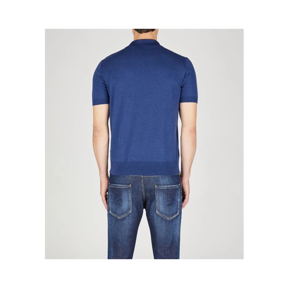 Dsquared2 Sportief Jersey Shirt Blue Heren