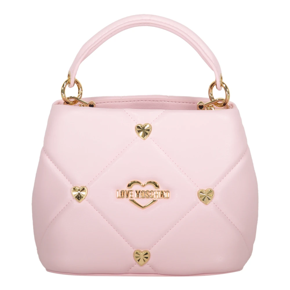 Love Moschino Gewatteerde Handtas met Afneembare Kettingriem Pink Dames