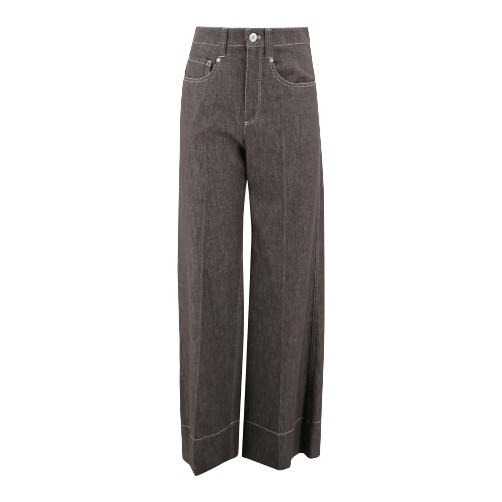 BRUNELLO CUCINELLI Bruine Broek Past op Brown Dames