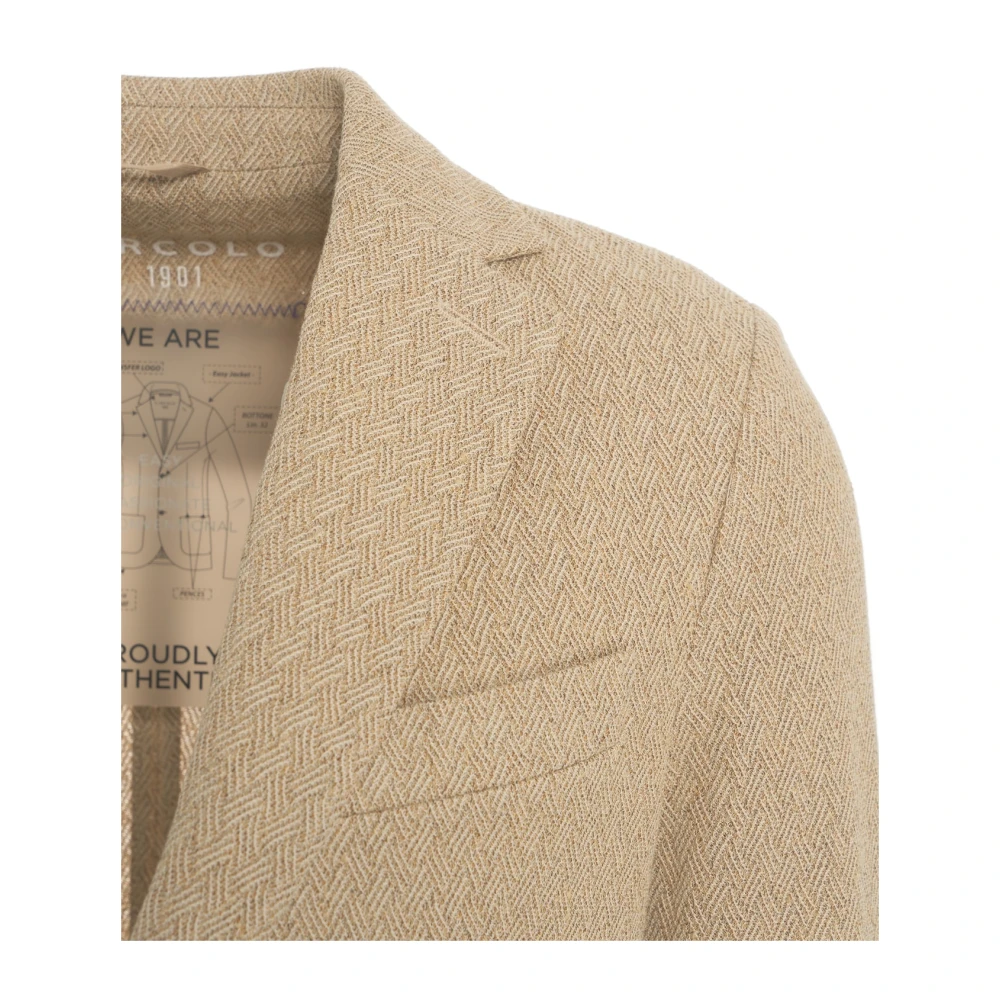 Circolo 1901 Klassieke Beige Blazer Easy Jacket Beige Heren