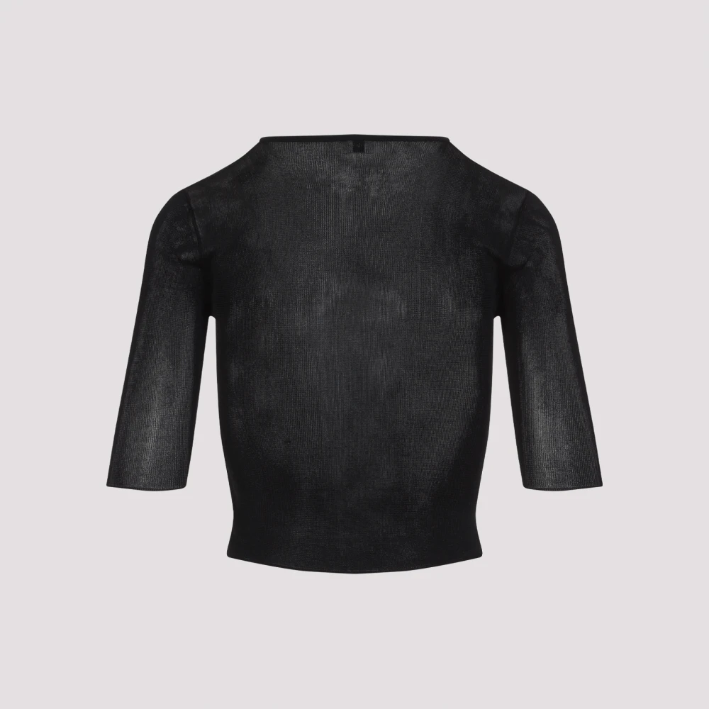 Saint Laurent Cassandre Knit Top Black Dames