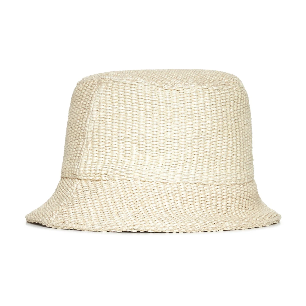 Marni Geborduurde emmerhoed met vlechtdesign Beige Dames