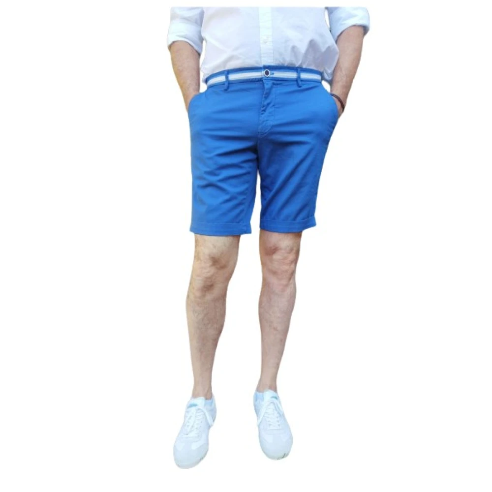 Mason's Stijlvolle Chino Bermuda Shorts Blue Heren