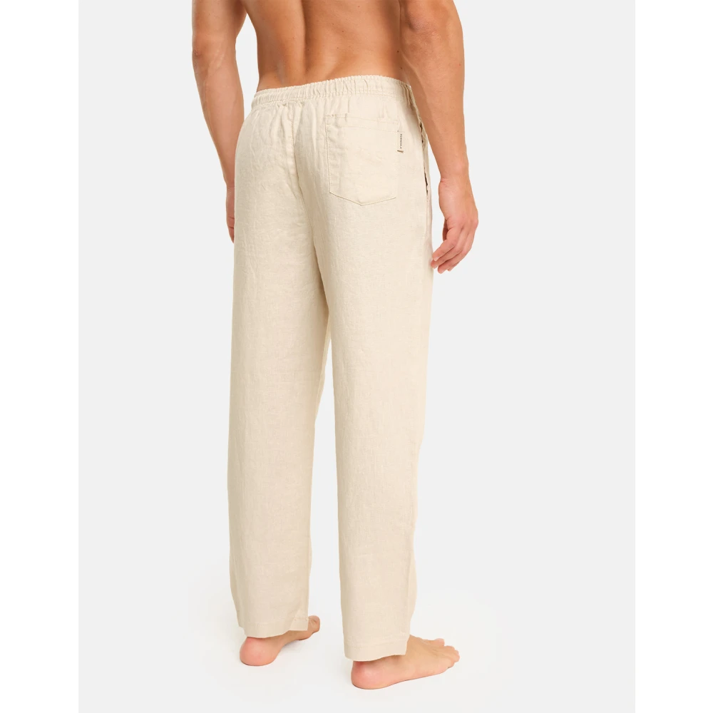 Peninsula Italiaanse Linnen Pantalaccio Beige Heren