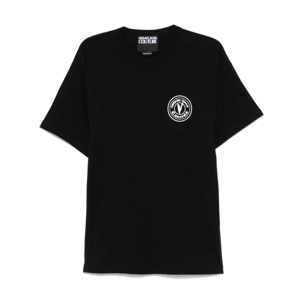Versace Jeans Couture Zwarte T-shirts en Polos Black Heren