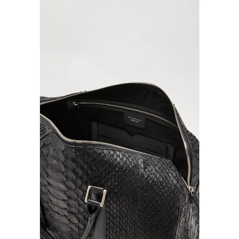 Biagini Python Reistas met Metalen Details Black Heren