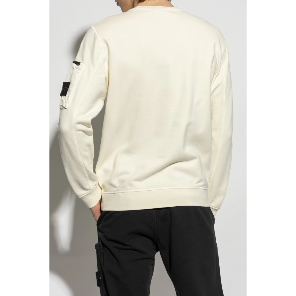 Stone Island Sweatshirt met logo Beige Heren