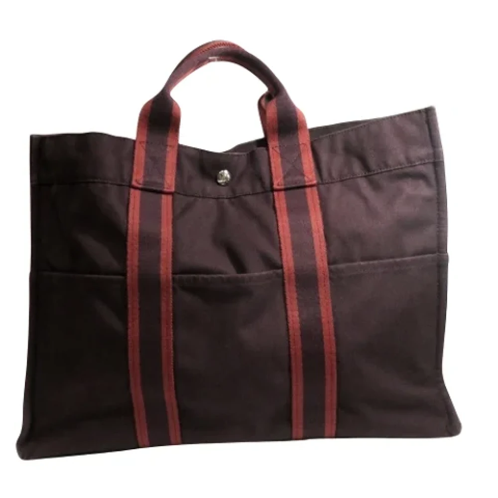 Hermès Vintage Pre-owned Canvas handbags Red Dames