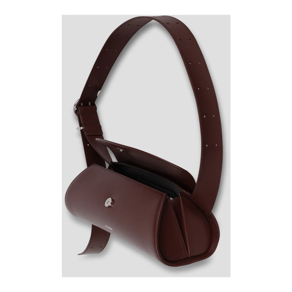 Jil Sander Stijlvolle Cannolo Schoudertas Brown Dames
